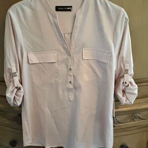 Ivanka Trump Light Pink Blouse with Buttoned Sleeves